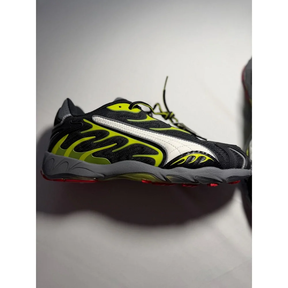 Puma x ASAP Rocky Inhale Mesh Sneakers Black Lime Green Red Flacko New 10.5‎